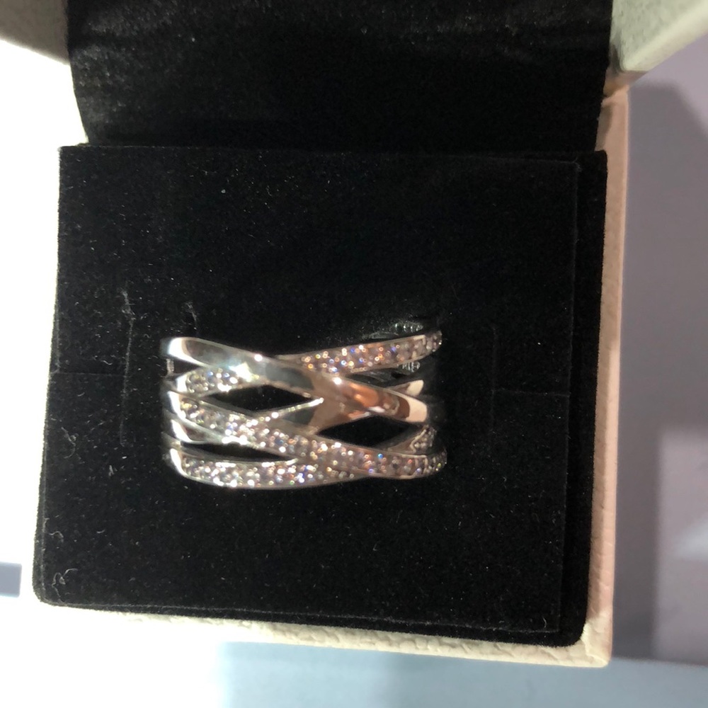 Pandora Entwined Ring & Clear CZ